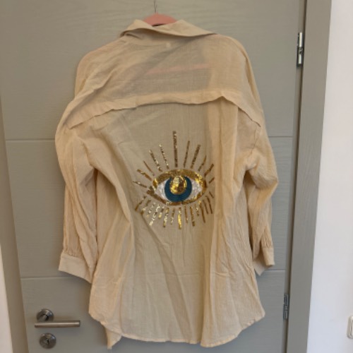 Musselin Bluse beige L, zu finden am Stand 23 bei Dein Kleiderbügel